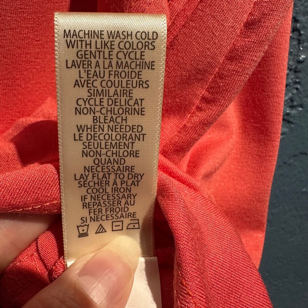 NWT Max Studio Size Small Coral Wrap Skirt Flowy Beach Cruise Boho Transitional - Picture 10 of 10